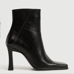 Mango - Square toe leather ankle boots